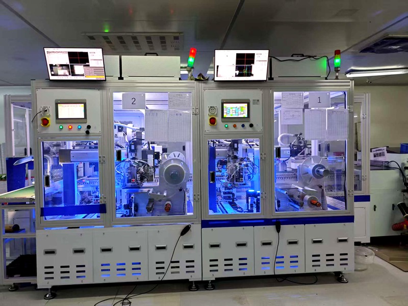 Single and double sided protective film attaching machine